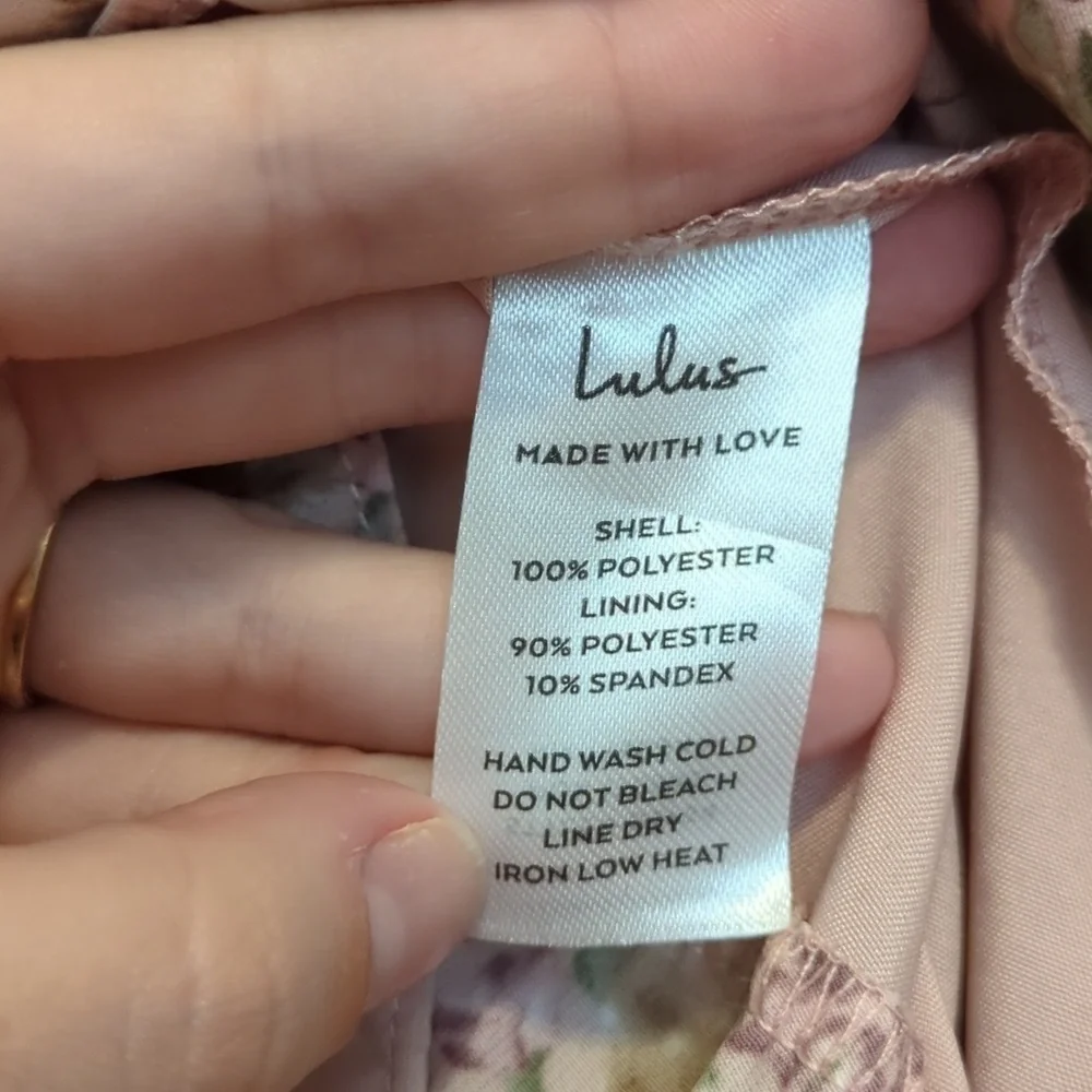 Lulu's Cascading Crush blush pink floral tiered sleeveless bustier midi dress - Picture 12 of 12